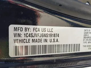2022 Jeep Grand Wagoneer Series II with VIN 1C4SJVFJ6NS191874, listed as a IAAI auction lot 41141264 with 74,624 mi miles and . Bid and sale history available at DreamBid. Image 9.