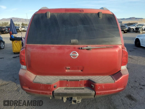 2008 Nissan Armada SE z VIN 5N1AA08D98N602852, wystawiony jako Copart lot #85514374 z przebiegiem 148 639 mil mil oraz Szkoda całkowita • Salvage title. Historia ofert i sprzedaży dostępna na DreamBid. Obrazek 6.