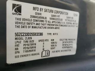 2005 Saturn VUE with VIN 5GZCZ33D25S832386, listed as a Copart auction lot 85257724 with 236,040 mi miles and Salvage Title. Bid and sale history available at carsss.com. Image 15.