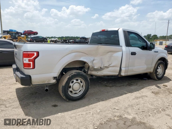 2019 Ford F-150 XL with VIN 1FTMF1CB8KKC24255, listed as a Copart auction lot 64755525 with 100,980 mi miles and Salvage title. Bid and sale history available at DreamBid. Image 3.