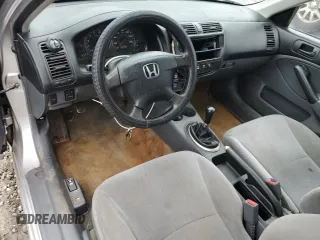 2001 Honda Civic LX with VIN 1HGES15551L074705, listed as a Copart auction lot 57637394 with 181,934 mi miles and Salvage Title. Bid and sale history available at carsss.com. Image 8.