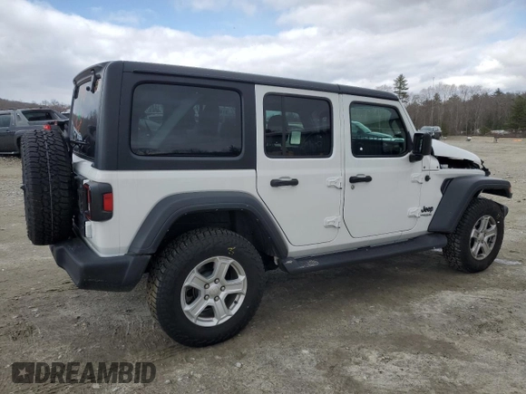 2022 Jeep Wrangler Unlimited Sport S with VIN 1C4HJXDG7NW150546, listed as a Copart auction lot 52297485 with 43,156 mi miles and Salvage title. Bid and sale history available at DreamBid. Image 3.