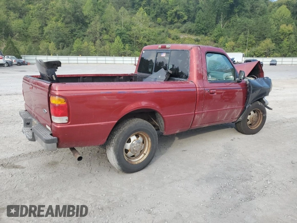 1998 Ford Ranger XL with VIN 1FTYR10C9WUC43557, listed as a Copart auction lot 71393634 with Not provided miles and Salvage title. Bid and sale history available at DreamBid. Image 3.