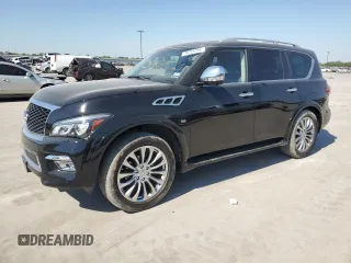 2017 Infiniti QX80 with VIN JN8AZ2NEXH9159646, listed as a Copart auction lot 74235294 with 50,650 mi miles and Salvage Title. Bid and sale history available at carsss.com. Image 1.
