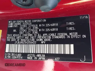 2017 Lexus NX 300h with VIN JTJBJRBZ5H2056423, listed as a IAAI auction lot 42322983 with 57,671 mi miles and . Bid and sale history available at DreamBid. Image 9.