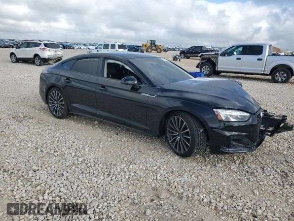 2023 Audi A5 Sportback Premium Plus with VIN WAUCBCF51PA022991, listed as a Copart auction lot 64301034 with 0 mi miles and Salvage Title. Bid and sale history available at carsss.com. Image 4.