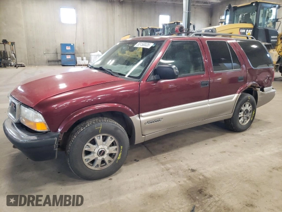 2001 GMC Jimmy SLT z VIN 1GKDT13W112191002, wystawiony jako Copart lot #55150035 z przebiegiem 203 940 mil mil oraz Nie do naprawy • Non repairable. Historia ofert i sprzedaży dostępna na DreamBid. Obrazek 1.