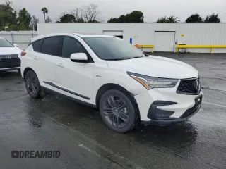 2021 Acura RDX w/A-Spec Package with VIN 5J8TC2H60ML010963, listed as a Copart auction lot 44307295 with 45,596 mi miles and Salvage Title. Bid and sale history available at carsss.com. Image 4.
