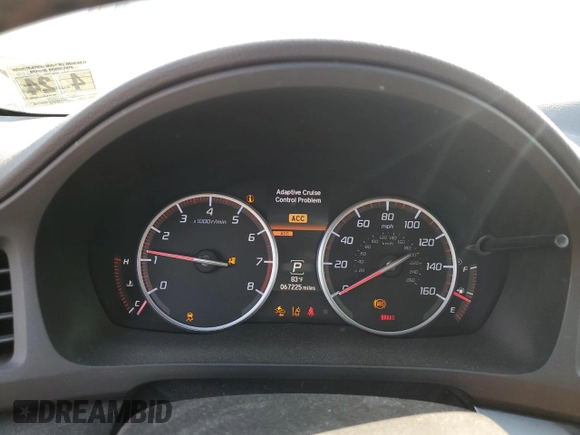 2019 Acura ILX Premium with VIN 19UDE2F86KA008159, listed as a Copart auction lot 54579835 with 67,225 mi miles and Salvage title. Bid and sale history available at DreamBid. Image 9.