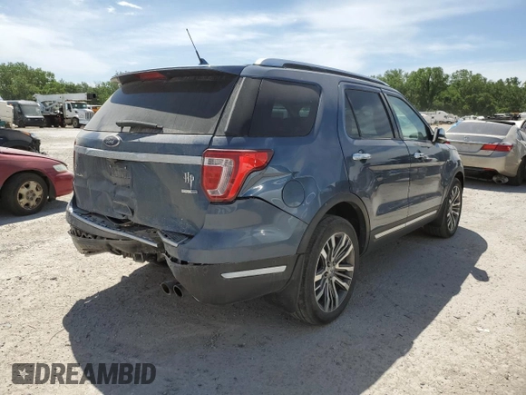 2018 Ford Explorer Platinum z VIN 1FM5K8HT3JGB02703, wystawiony jako Copart lot #57091735 z przebiegiem 90 921 mil mil oraz Szkoda całkowita • Salvage title. Historia ofert i sprzedaży dostępna na DreamBid. Obrazek 3.