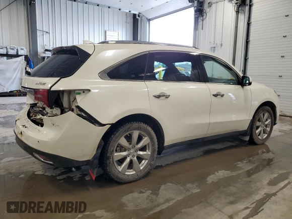 2015 Acura MDX Advance/Entertainment Pkg with VIN 5FRYD4H80FB503240, listed as a Copart auction lot 50991005 with 274,713 mi miles and Salvage Title. Bid and sale history available at carsss.com. Image 3.