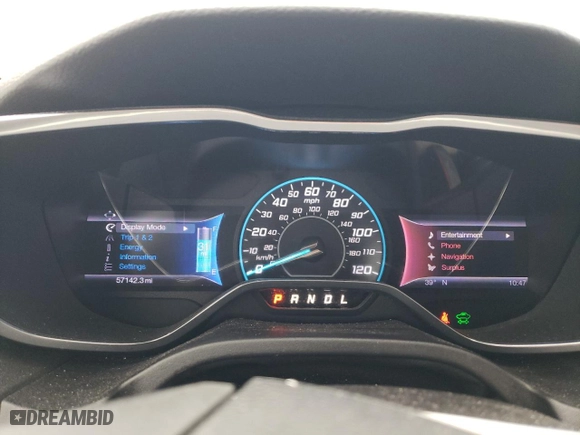 2013 Ford Focus Electric with VIN 1FADP3R46DL146756, listed as a Copart auction lot 43419335 with 57,142 mi miles and Salvage Title. Bid and sale history available at carsss.com. Image 9.