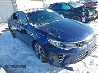 2016 Kia Optima SXL Turbo with VIN 5XXGV4L2XGG014565, listed as a IAAI auction lot 41213545 with 112,166 mi miles. Bid and sale history available at carsss.com. Image 1.
