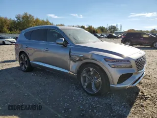 2025 Genesis GV80 Prestige with VIN KMUHEESC2SU213789, listed as a Copart auction lot 80718504 with 6,644 mi miles and Salvage Title. Bid and sale history available at DreamBid. Image 4.