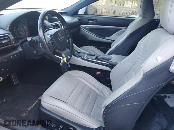 2015 Lexus RC 350 F Sport with VIN JTHHE5BC3F5002960, listed as a Copart auction lot 52121175 with 5,505 mi miles and Salvage title. Bid and sale history available at DreamBid. Image 7.