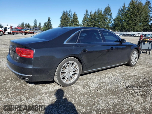 2013 Audi A8 4.0L with VIN WAUR2AFD4DN010442, listed as a Copart auction lot 47220315 with 154,058 mi miles and Clean title. Bid and sale history available at DreamBid. Image 3.