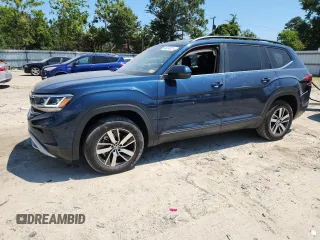 2022 Volkswagen Atlas SE z VIN 1V2LP2CA1NC544083, wystawiony jako Copart lot #65024825 z przebiegiem 52 141 mil mil oraz Szkoda całkowita • Salvage title. Historia ofert i sprzedaży dostępna na DreamBid. Obrazek 1.