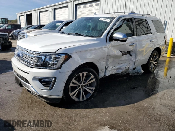 2020 Ford Expedition Platinum with VIN 1FMJU1LT3LEA26650, listed as a Copart auction lot 77768094 with 52,033 mi miles and Salvage title. Bid and sale history available at DreamBid. Image 1.