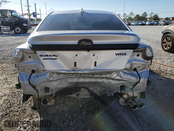 2024 Subaru WRX with VIN JF1VBAB6XR9803582, listed as a Copart auction lot 43557785 with 4,938 mi miles and Salvage Title. Bid and sale history available at carsss.com. Image 6.
