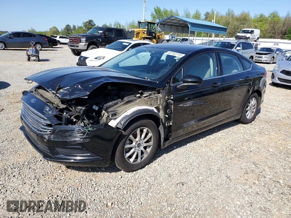 2017 Ford Fusion S with VIN 3FA6P0G7XHR172109, listed as a Copart auction lot 52152715 with 105,217 mi miles and Salvage Title. Bid and sale history available at carsss.com. Image 1.