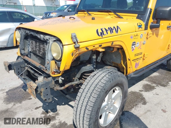 2013 Jeep Wrangler Unlimited Sport z VIN 1C4HJWDGXDL538395, wystawiony jako IAAI lot #42265264 z przebiegiem 154 080 mil mil oraz . Historia ofert i sprzedaży dostępna na DreamBid. Obrazek 6.