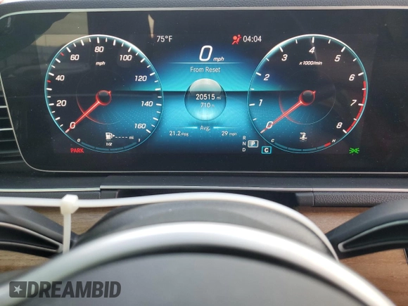 2021 Mercedes-Benz GLE 350 with VIN 4JGFB4KB8MA436066, listed as a Copart auction lot 45682765 with 20,515 mi miles and Salvage title. Bid and sale history available at DreamBid. Image 9.