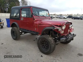 1984 Jeep CJ with VIN 1JCCM87E0ET103859, listed as a Copart auction lot 87461054 with 183,390 mi miles and Salvage Title. Bid and sale history available at carsss.com. Image 4.