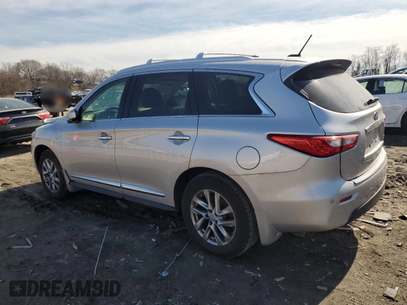 2015 Infiniti QX60 with VIN 5N1AL0MM0FC515754, listed as a Copart auction lot 48455105 with 95,431 mi miles and Salvage title. Bid and sale history available at DreamBid. Image 2.