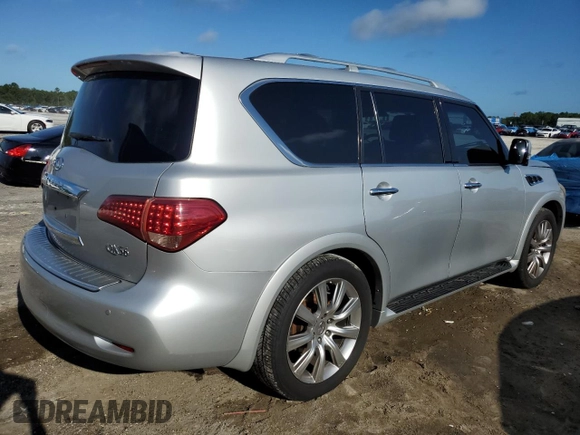 2012 Infiniti QX56 8-passenger with VIN JN8AZ2NC5C9317849, listed as a Copart auction lot 68599364 with 225,533 mi miles and Salvage Title. Bid and sale history available at carsss.com. Image 3.
