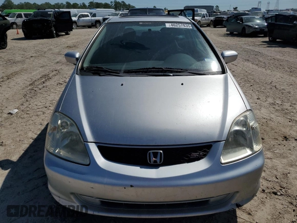 2003 Honda Civic Si with VIN SHHEP33543U400366, listed as a Copart auction lot 46257835 with 42,865 mi miles and Salvage Title. Bid and sale history available at DreamBid. Image 5.