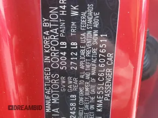 2020 Kia Stinger GT2 with VIN KNAE55LC6L6076511, listed as a Copart auction lot 41895725 with 62,808 mi miles and Salvage Title. Bid and sale history available at carsss.com. Image 12.