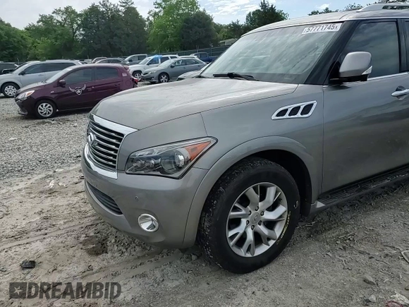 2013 Infiniti QX56 with VIN JN8AZ2NF3D9550303, listed as a Copart auction lot 57771745 with 137,866 mi miles and Salvage title. Bid and sale history available at DreamBid. Image 14.