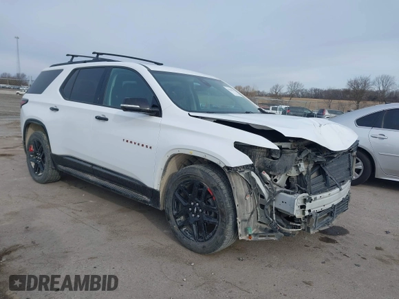 2018 Chevrolet Traverse Premier z VIN 1GNEVJKW0JJ229036, wystawiony jako IAAI lot #41866737 z przebiegiem 126 794 mil mil oraz . Historia ofert i sprzedaży dostępna na DreamBid. Obrazek 1.