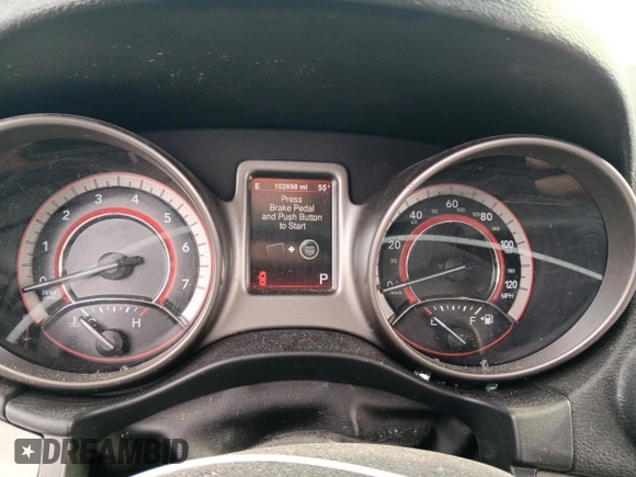 2015 Dodge Journey Crossroad with VIN 3C4PDDGG6FT601017, listed as a Copart auction lot 55485625 with 102,698 mi miles and Salvage title. Bid and sale history available at DreamBid. Image 9.