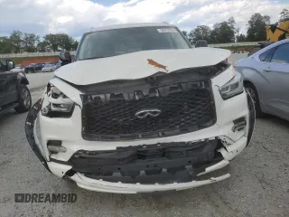 2021 Infiniti QX80 LUXE with VIN JN8AZ2AF6M9721468, listed as a Copart auction lot 56313704 with 23,748 mi miles and Salvage Title. Bid and sale history available at carsss.com. Image 5.