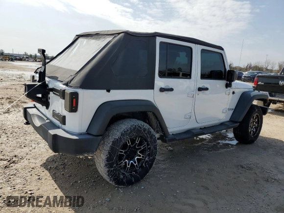 2018 Jeep Wrangler JK Unlimited Sport with VIN 1C4BJWDG9JL876212, listed as a Copart auction lot 45479375 with 79,136 mi miles and Salvage Title. Bid and sale history available at carsss.com. Image 3.