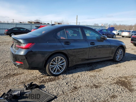 2023 BMW 3 Series 330e xDrive with VIN 3MW39FS03P8D03712, listed as a Copart auction lot 87103424 with Not Provided miles and Salvage Title. Bid and sale history available at carsss.com. Image 3.