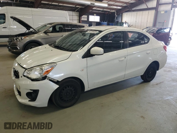2018 Mitsubishi Mirage ES with VIN ML32F3FJ8JHF03910, listed as a Copart auction lot 54128455 with 124,797 mi miles and Salvage title. Bid and sale history available at DreamBid. Image 1.