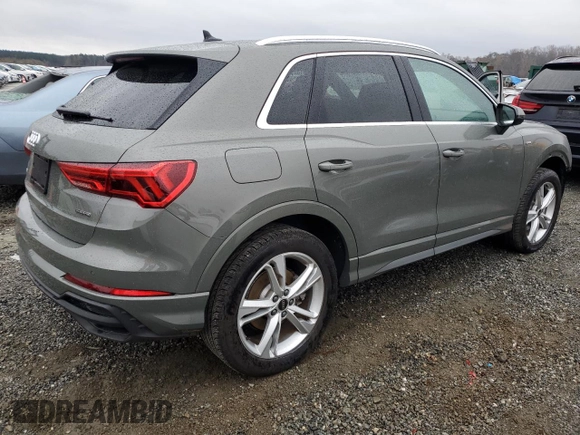 2024 Audi Q3 S line Premium Plus z VIN WA1EECF33R1019380, wystawiony jako Copart lot #80715474 z przebiegiem 6 651 mil mil oraz Szkoda całkowita • Salvage title. Historia ofert i sprzedaży dostępna na DreamBid. Obrazek 3.