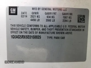 2014 Cadillac ATS Standard AWD with VIN 1G6AG5RX6E0168829, listed as a Copart auction lot 48019265 with 142,807 mi miles and Salvage title. Bid and sale history available at DreamBid. Image 13.