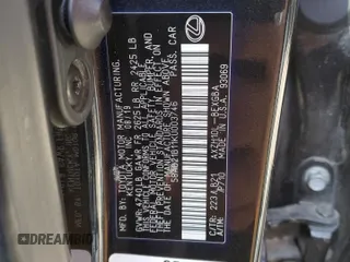 2019 Lexus ES 300h z VIN 58AB21B11KU003746, wystawiony jako Copart lot #53684735 z przebiegiem 260 469 mil mil oraz Szkoda całkowita • Salvage title. Historia ofert i sprzedaży dostępna na DreamBid. Obrazek 13.