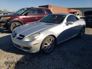 2005 Mercedes-Benz SLK-Class with VIN WDBWK56F35F029234, listed as a Copart auction lot 43336225 with 103,346 mi miles and Salvage Title. Bid and sale history available at carsss.com. Image 1.