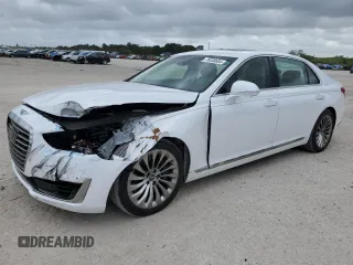 2017 Genesis G90 Premium z VIN KMHG34JA0HU034816, wystawiony jako Copart lot #79538684 z przebiegiem 28 647 mil mil oraz Nie do naprawy • Non repairable. Historia ofert i sprzedaży dostępna na DreamBid. Obrazek 1.