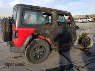 2021 Jeep Wrangler Sport with VIN 1C4GJXAG9MW614936, listed as a Copart auction lot 45460575 with Not Provided miles and Salvage Title. Bid and sale history available at DreamBid. Image 3.