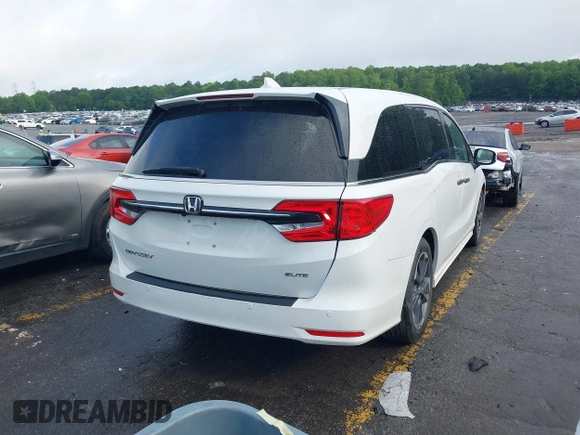 2022 Honda Odyssey Elite with VIN 5FNRL6H91NB040519, listed as a IAAI auction lot 41992662 with 34,001 mi miles and . Bid and sale history available at DreamBid. Image 4.