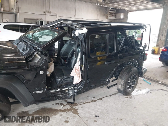 2021 Jeep Wrangler Unlimited Sport Altitude with VIN 1C4HJXDN8MW740087, listed as a IAAI auction lot 42419095 with Not provided miles and . Bid and sale history available at DreamBid. Image 6.