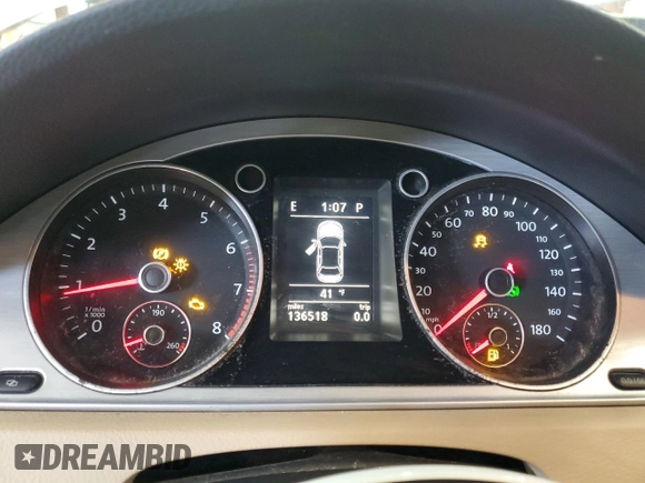 2013 Volkswagen CC Sport with VIN WVWBP7AN6DE507288, listed as a Copart auction lot 52544735 with 136,518 mi miles and Clean Title. Bid and sale history available at carsss.com. Image 9.