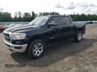 2019 Ram 1500 Big Horn with VIN 1C6SRFFT1KN571223, listed as a Copart auction lot 60595215 with 60,107 mi miles and Clean title. Bid and sale history available at DreamBid. Image 1.