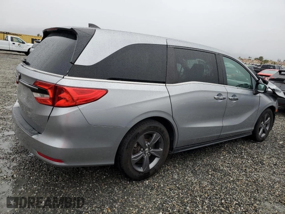 2022 Honda Odyssey EX with VIN 5FNRL6H57NB004556, listed as a Copart auction lot 49288215 with 128,460 mi miles and Salvage Title. Bid and sale history available at DreamBid. Image 3.