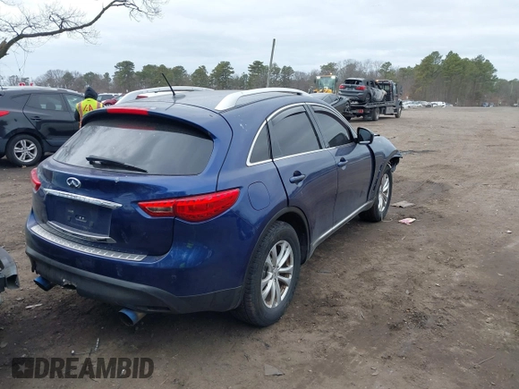 2013 Infiniti FX with VIN JN8CS1MW8DM170914, listed as a IAAI auction lot 41689303 with 138,400 mi miles and . Bid and sale history available at DreamBid. Image 4.